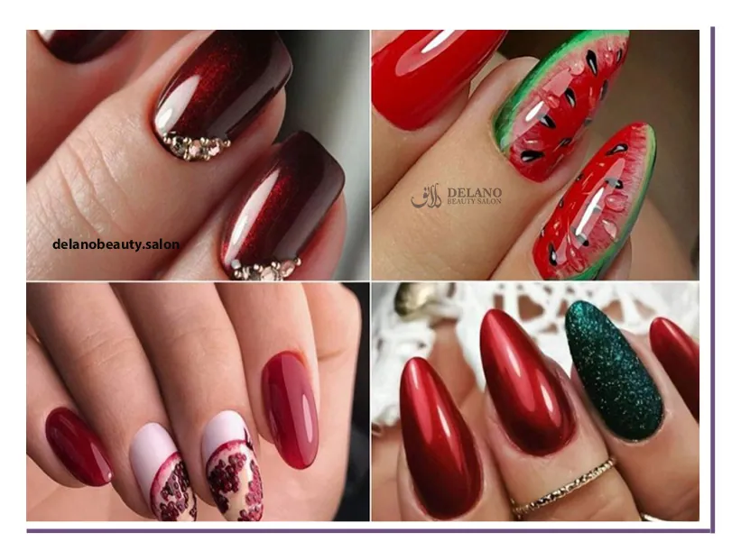 طراحی ناخن یلدایی