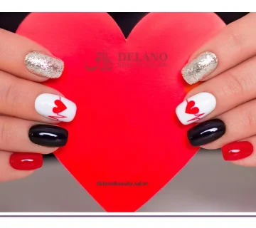 طرح ناخن ولنتاین