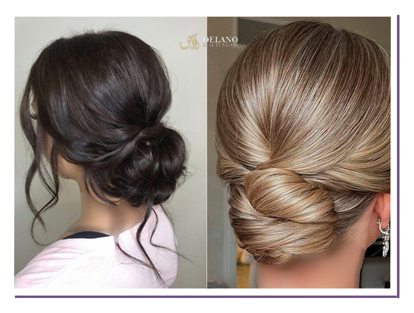 شینیون موی کوتاه ساده